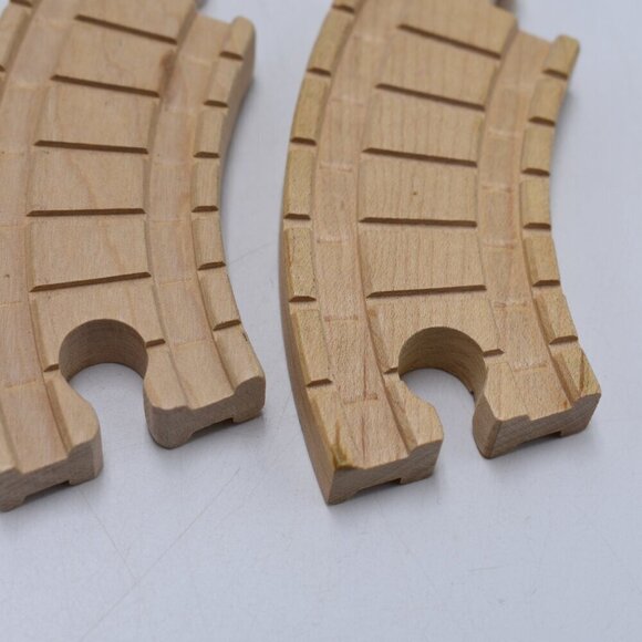 Lot of 10 Clickity Clack 4" Curved Switch Thomas & Friends Wooden Railway Train - Picture 11 of 12